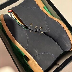 Tommy Hilfiger Navy Lace Up Boots